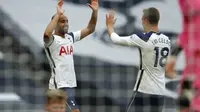 Gelandang Tottenham Hotspur, Lucas Moura (kiri) merayakan golnya ke gawang Newcastle (Andrew Boyers/AP)