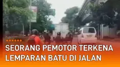 Seorang pemotor terkena lemparan batu dari atas Flyover mengundang perhatian.