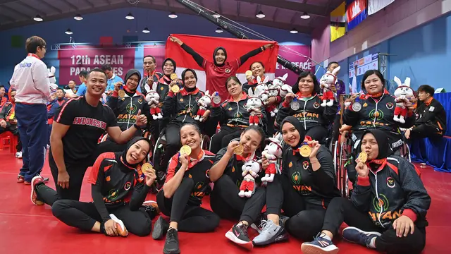 FOTO Tim Para Tenis Meja Indonesia