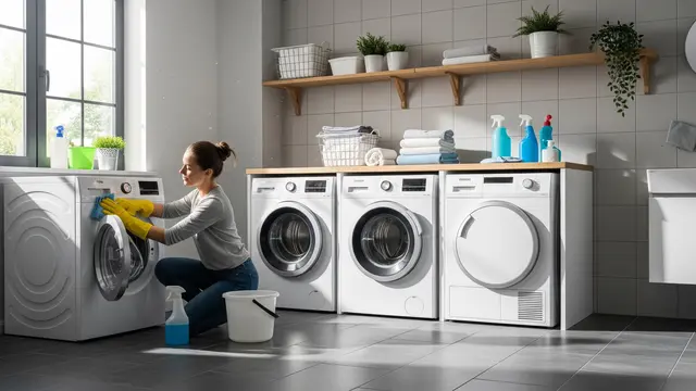 Ilustrasi Cara Mengusir Kecoa dari Mesin Cuci dan Area Laundry/Gemini AI