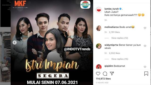 Unggahan soal sinetron Istri Impian