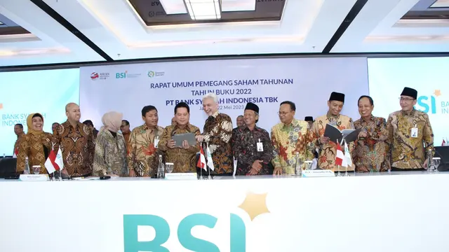 Rapat Umum Pemegang Saham Tahunan (RUPST) PT Bank Syariah Indonesia Tbk (BRIS), Senin (22/5/2023). (Foto: Bank Syariah Indonesia