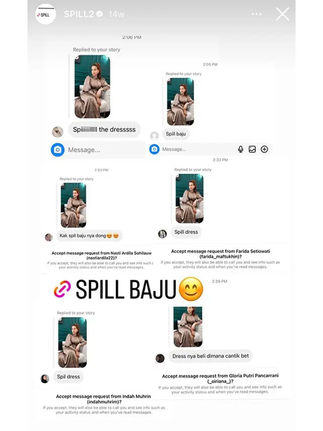 Salah satu spill produk di Instagram story @tasyafarasya.