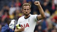 2. Harry Kane (Tottenham Hotspur) - Harry Kane menempati posisi kedua sebagai penyerang dengan nilai termahal. Pemain asal Inggris ini memiliki nilai pasar seharga 150 juta euro. (AFP/Ian Kington)