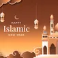 Ilustrasi ucapan Tahun Baru Islam, 1 Muharam (Islamic year vector created by freepik - www.freepik.com)