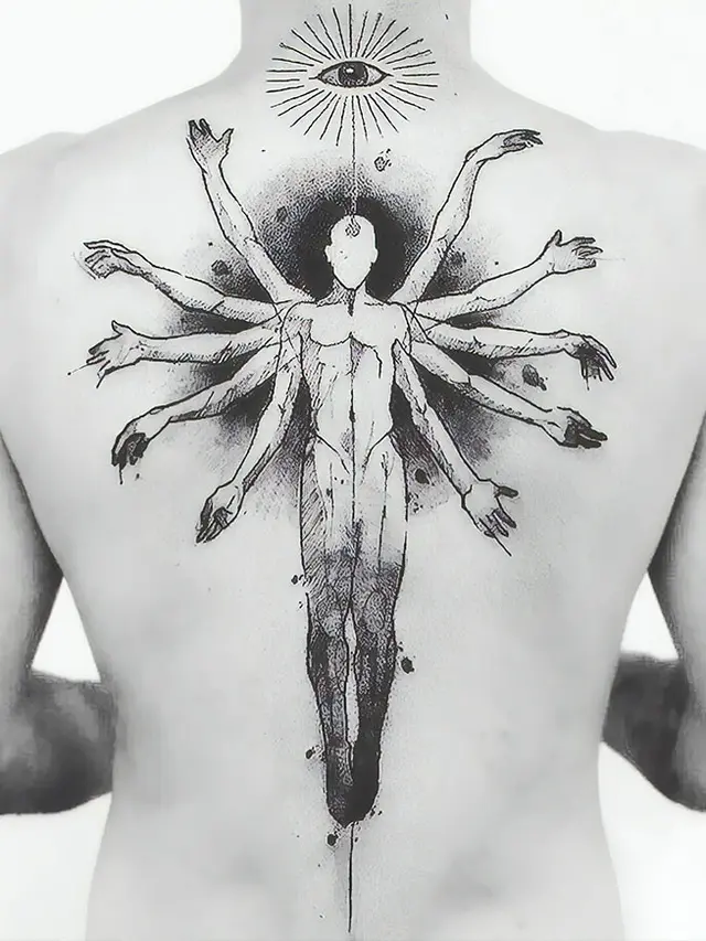 7 Potret Tato Besar di Punggung Ini Keren Banget
