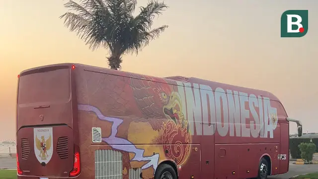 Bus Timnas Indonesia di Putaran Keempat Kualifikasi Piala Dunia 2026