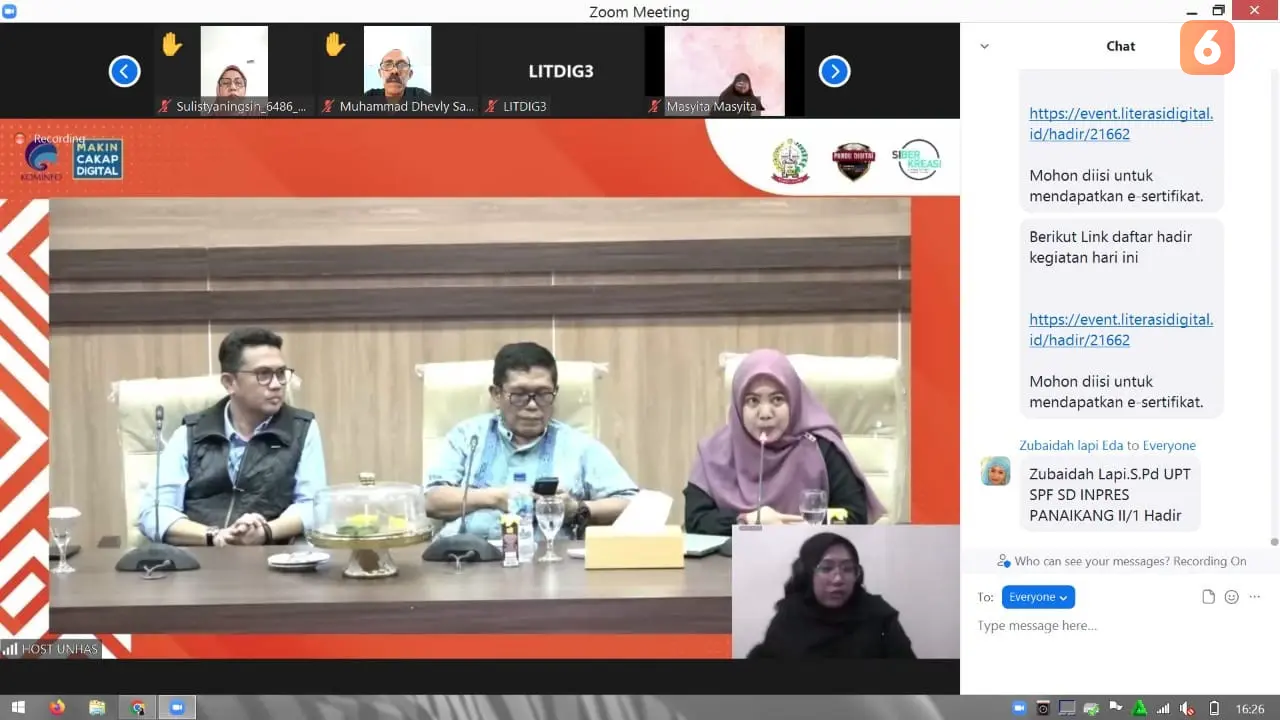 Webinar 'Teknologi untuk Mendukung Proses Belajar Mengajar, Sulsel Makin Cakap Digital' (Liputan6.com)