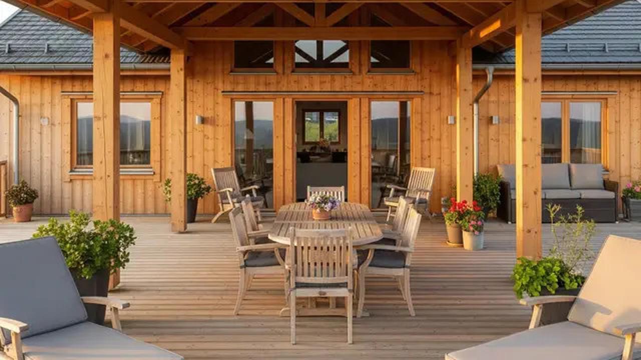 7 Model Teras Rumah Ala Skandinavia dengan Atap Kayu Terbuka yang Natural