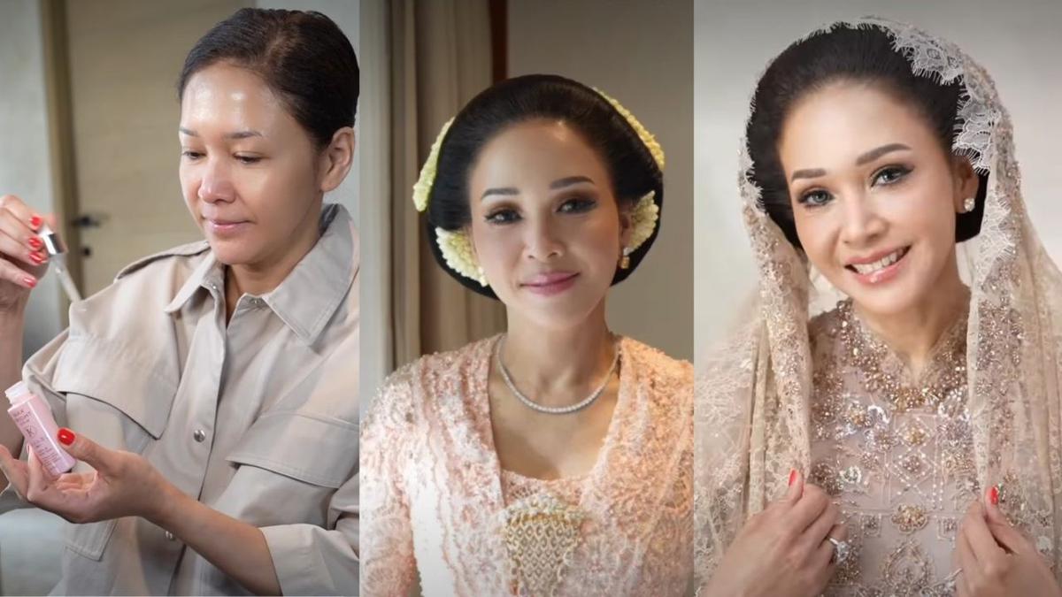 8 Potret Maia Estianty Sebelum dan Sesudah Make Up di Acara Pengajian dan Siraman El Rumi