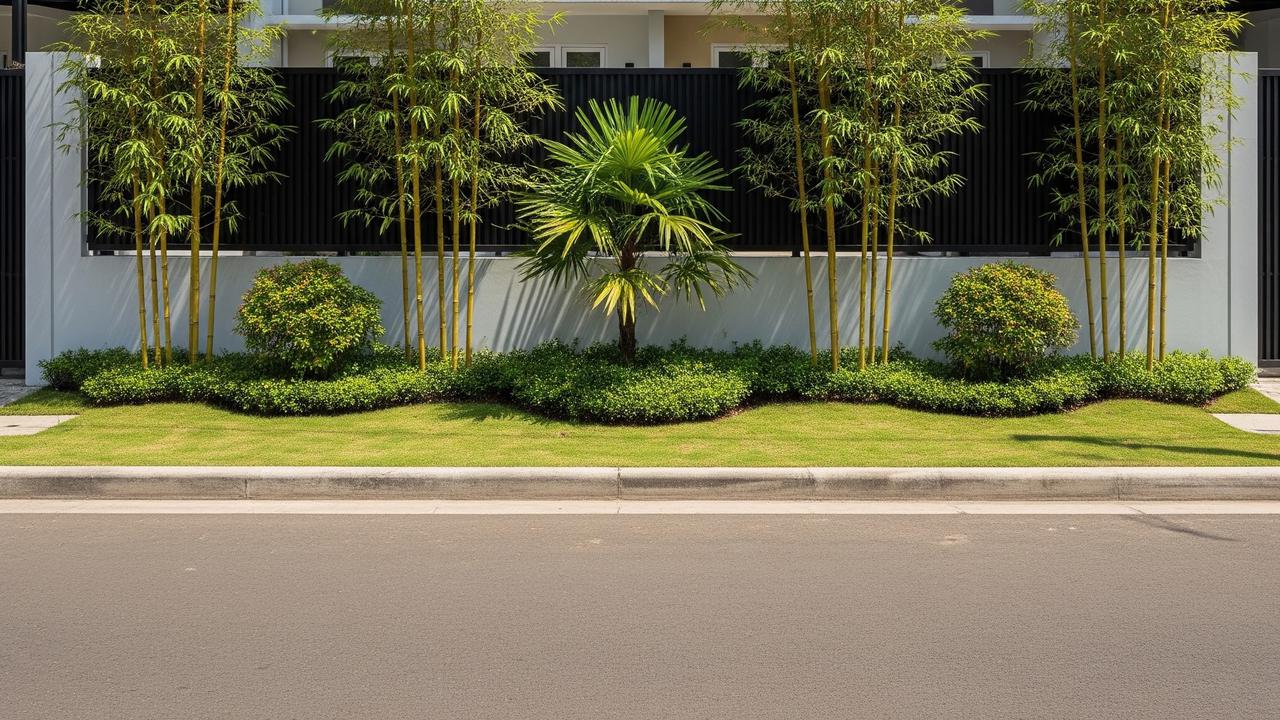 Inspirasi Living Fence dari Tanaman Berlapis (AI Generated)