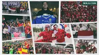 Kolase - Suporter Timnas Indonesia (Bola.com/Adreanus Titus)