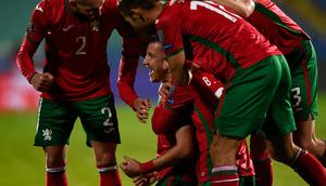 Timnas Bulgaria saat berjuang di Kualifikasi Piala Dunia. (Nikolay DOYCHINOV / AFP)
