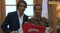 Mantan pemain Arsenal Robert Pires temui Jokowi (youtube beritajakarta)