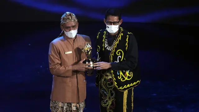 Menteri Pariwisata dan Ekonomi Kreatif Sandiaga Uno di acara Desa Wisata Indonesia 2021