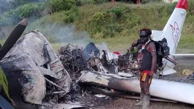 KKB Dikabarkan Bakar Pesawat di Yahukimo, Nasib Pilot Belum Diketahui