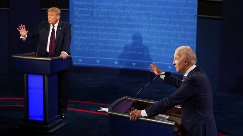 FOTO: Debat Perdana Calon Presiden Amerika Serikat