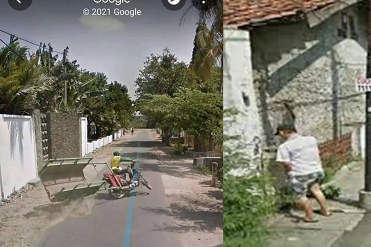 6 Momen Kocak Tak Terduga yang Tertangkap Google Street View, Absurd Banget