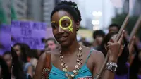 Ilustrasi perempuan pada parade International Women's Day di Brazil 2016 (Andre Penner/AP PHOTO)