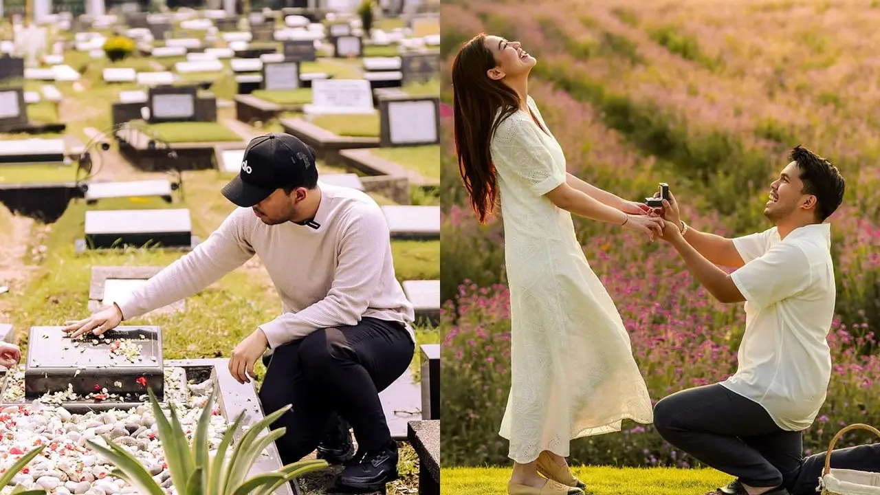 Thariq Halilintar Ziarah ke Makam Adjie Massaid
