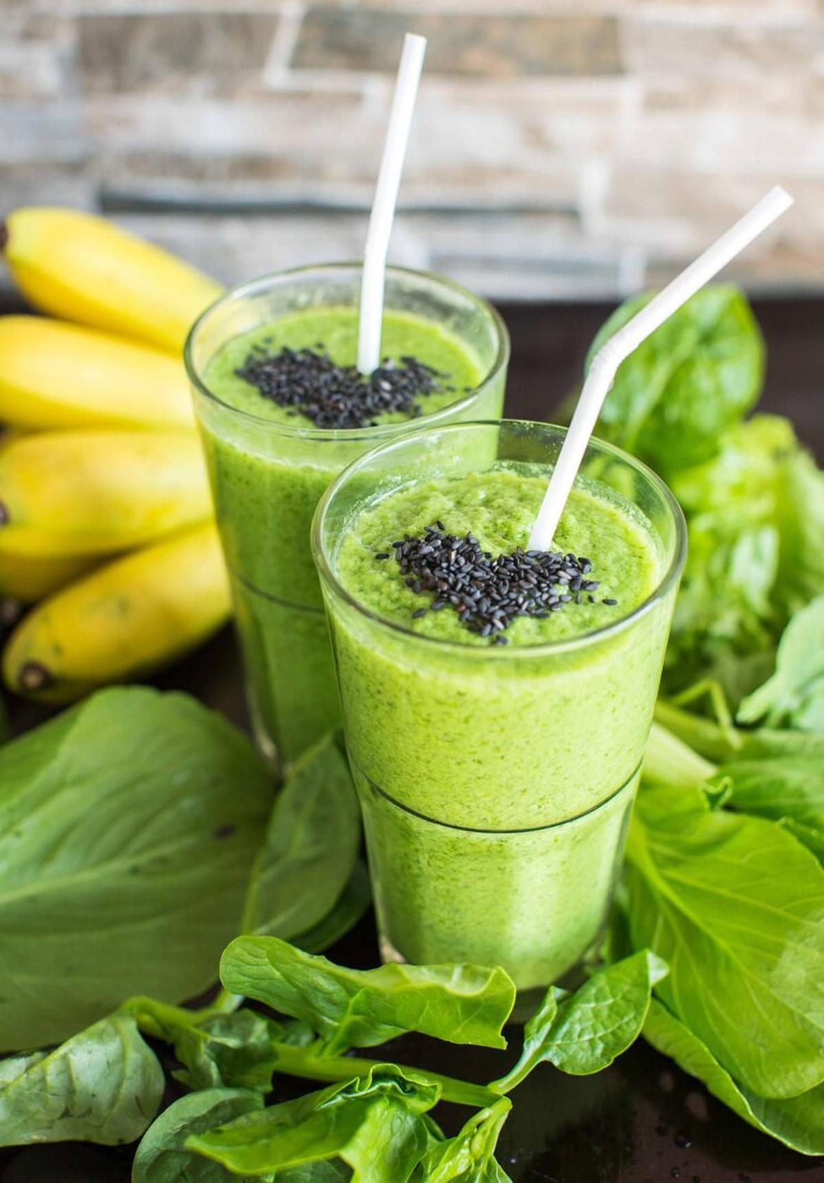 Smoothie Bayam dan Pisang