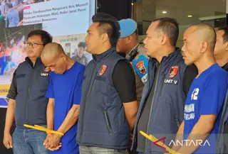 Dua pelaku pembunuhan advokat di Cilacap. (Antara)