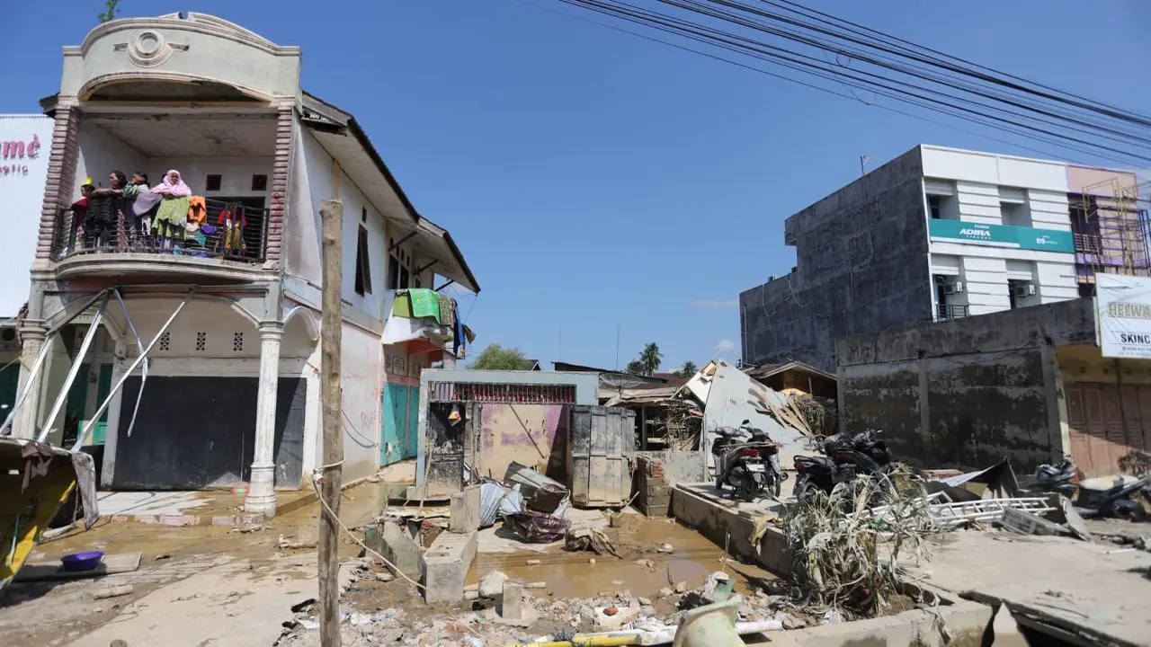 Kondisi terkini Aceh Tamiang porak poranda akibat banjir bandar