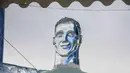 Wajah patung es pemain Real Madrid asal Portugal, Cristiano Ronaldo di festival Patung Es di Park Pobedy, Poklonnaya Gora, Moskow (4/1). Guna menyemarakan Piala Dunia 2018, Lebih dari 40 patung es dibuat, salah satunya Ronaldo. (AFP Photo/Mladen Antonov)