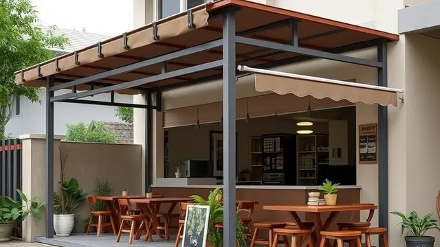 Desain Warung Minimalis dengan Kanopi