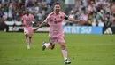 Skor 4-1 bertahan hingga usai. Inter Miami akan tampil pada partai puncak yang digelar 20 Agustus 2023 pagi WIB. Mereka akan menghadapi pemenang Monterrey vs Nashville yang digelar sesudah laga ini. (ANGELA WEISS/AFP)