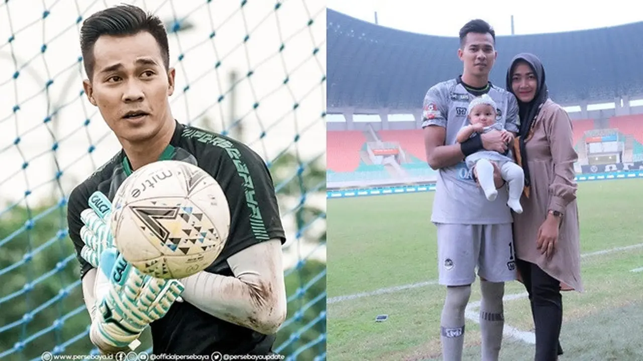5 Potret Angga Saputro Asuh Anak, Kiper Anyar Persebaya Surabaya