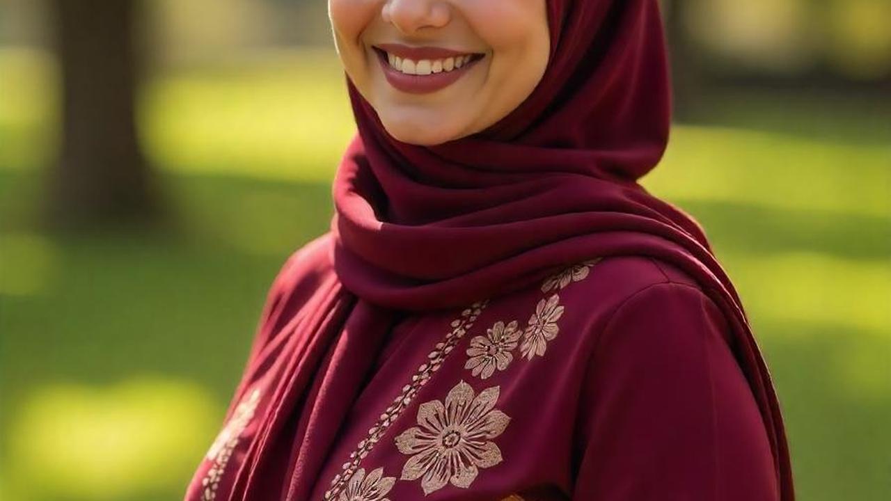 Baju Lebaran Warna Burgundy
