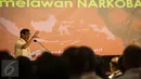 Menkumham Yasonna Laoly mengancam akan memecat jajarannya jika terlibat dalam peredaran narkoba ketika menyampaikan arahan kepada kepala lembaga pemasyarakat (Kalapas) & kepala rumah tahanan (Karutan) di Jakarta, Selasa (5/4). (Liputan6.com/Faizal Fanani)