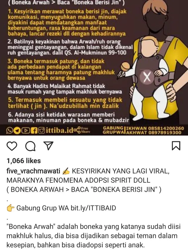 Five Vi jelaskan boneka arwah hukumnya haram