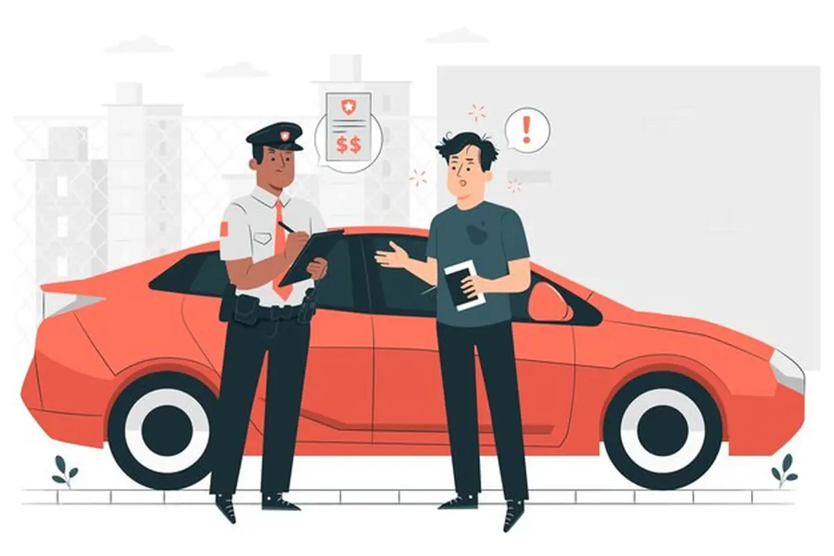 Ilustrasi ditilang polisi