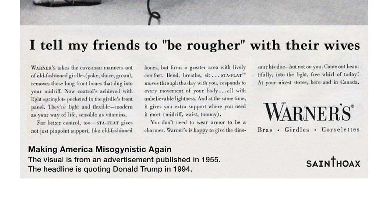[Bintang] 5 Kutipan Misoginis Donald Trump dengan Kombinasi Iklan Era 50-an