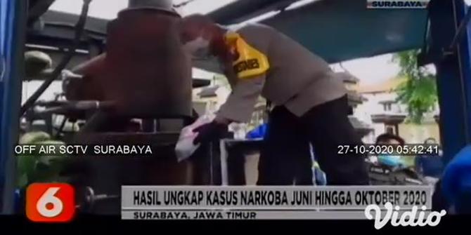 VIDEO:Forkopimda Surabaya Musnahkan Barang Bukti Narkoba dari Kasus Juni-Oktober