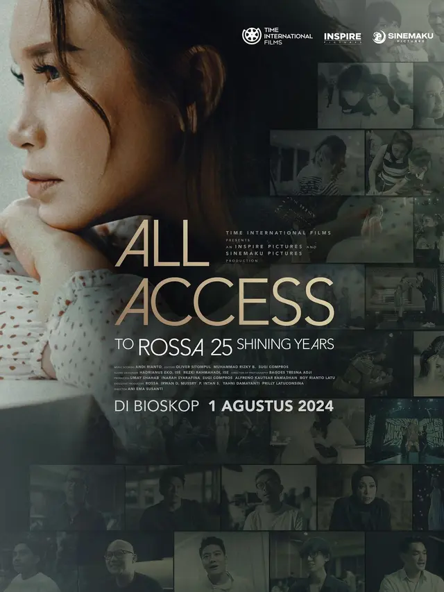 Poster film All Access To Rossa 25 Shining Years. (Foto: Dok. Instagram @itsrossa910)