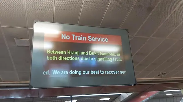 Pernyataan maaf dari pihak SMRT atas gangguan sinyal yang terjadi di Stasiun MRT Kranji dan Bukit Gombak.