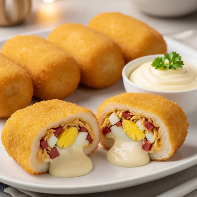 Resep Praktis Cara Membuat Risoles Mayo Roti Tawar (Image by Gemini AI)