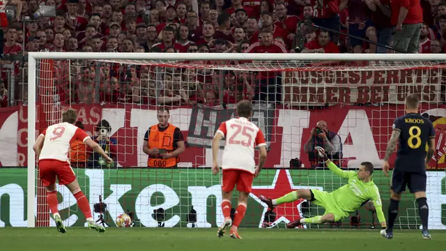 Foto: Diwarnai Dua Gol Penalti, Real Madrid Tahan Imbang Bayern Munchen pada Leg Pertama Semifinal Liga Champions 2023/2024