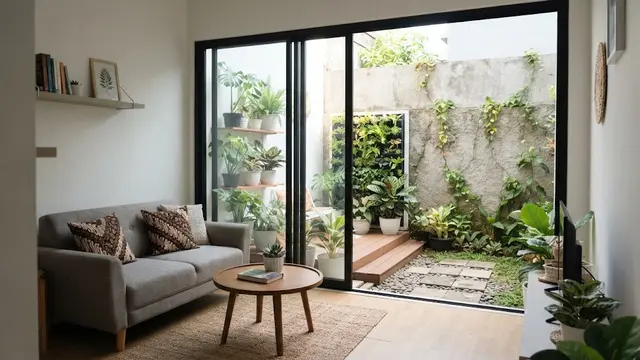Rumah 2 Kamar dengan Taman Belakang Mini