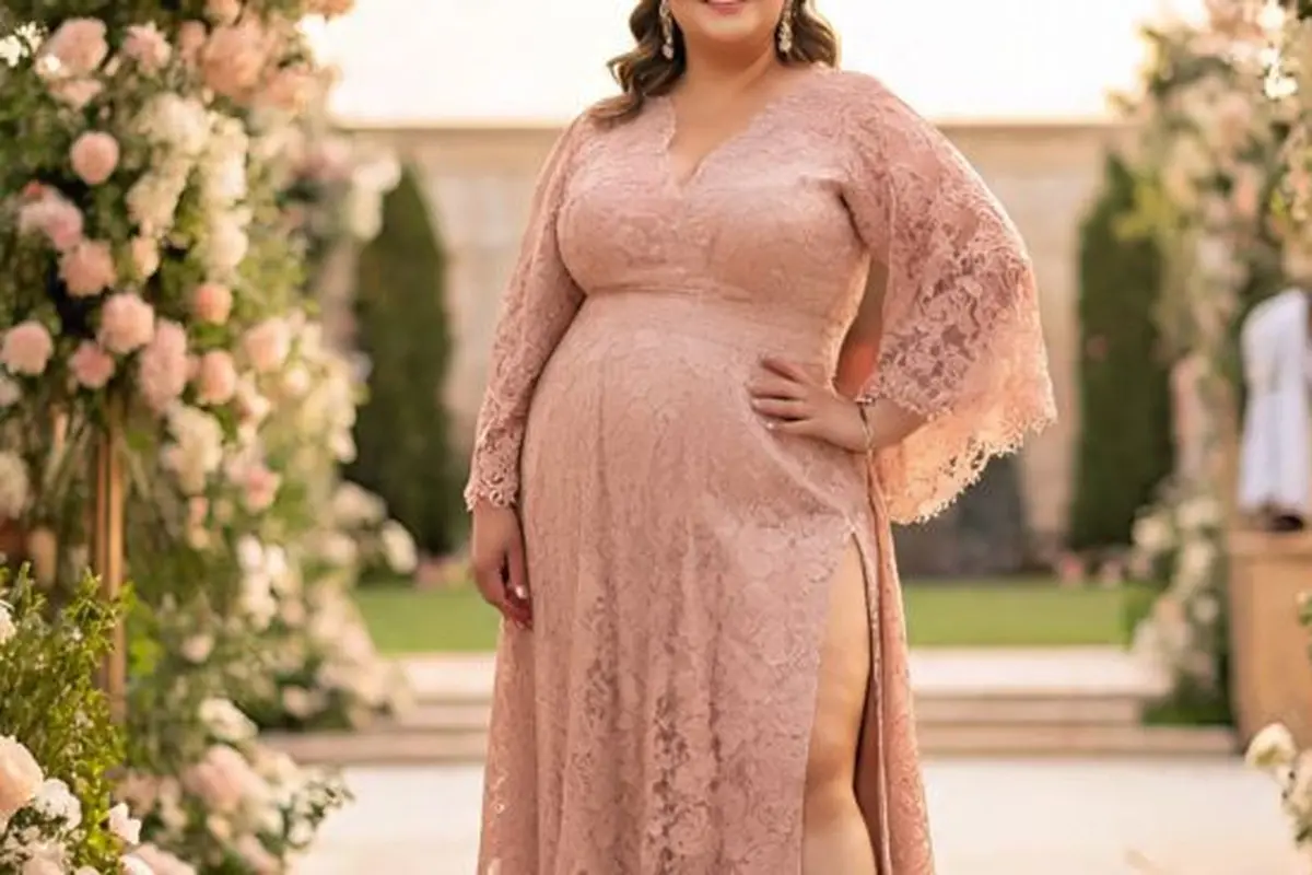 Model Dress Brokat Untuk Orang Plus Size dan Tidak Terlalu Tinggi