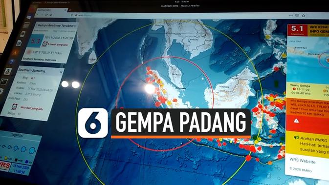 Video Sebulan Terakhir Padang Diguncang Sejumlah Gempa Di Atas Magnitudo 5 News Liputan6 Com