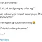 Percakapan pacar posesif bikin ngakak. (Twitter/@anisahninik2)