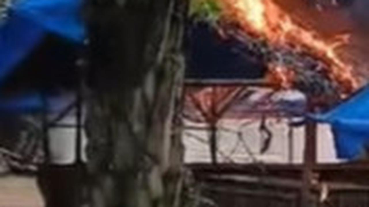 Brimob Bersenjata Lengkap Siaga Penuh, Aparat Ratakan Habis Bakar Gubuk Narkoba