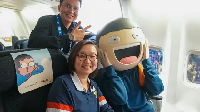 Pesawat Garuda Indonesia Edisi Spesial Tahilalats, Perdana Terbang dari Jakarta ke Denpasar