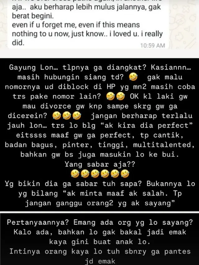 Agnes Jennifer beberkan bukti chat gayung love pink. (credit:instagram.com/agnes_jennifer)