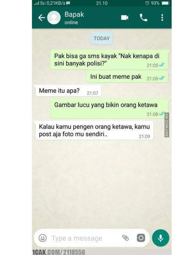 obrolan kocak ayah dan anak (sumber: 1cak.com)