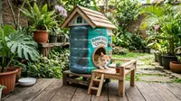6 Ide DIY Rumah Kucing Outdoor dari Galon Bekas, Mudah Dibuat dan Nyaman untuk Anabul